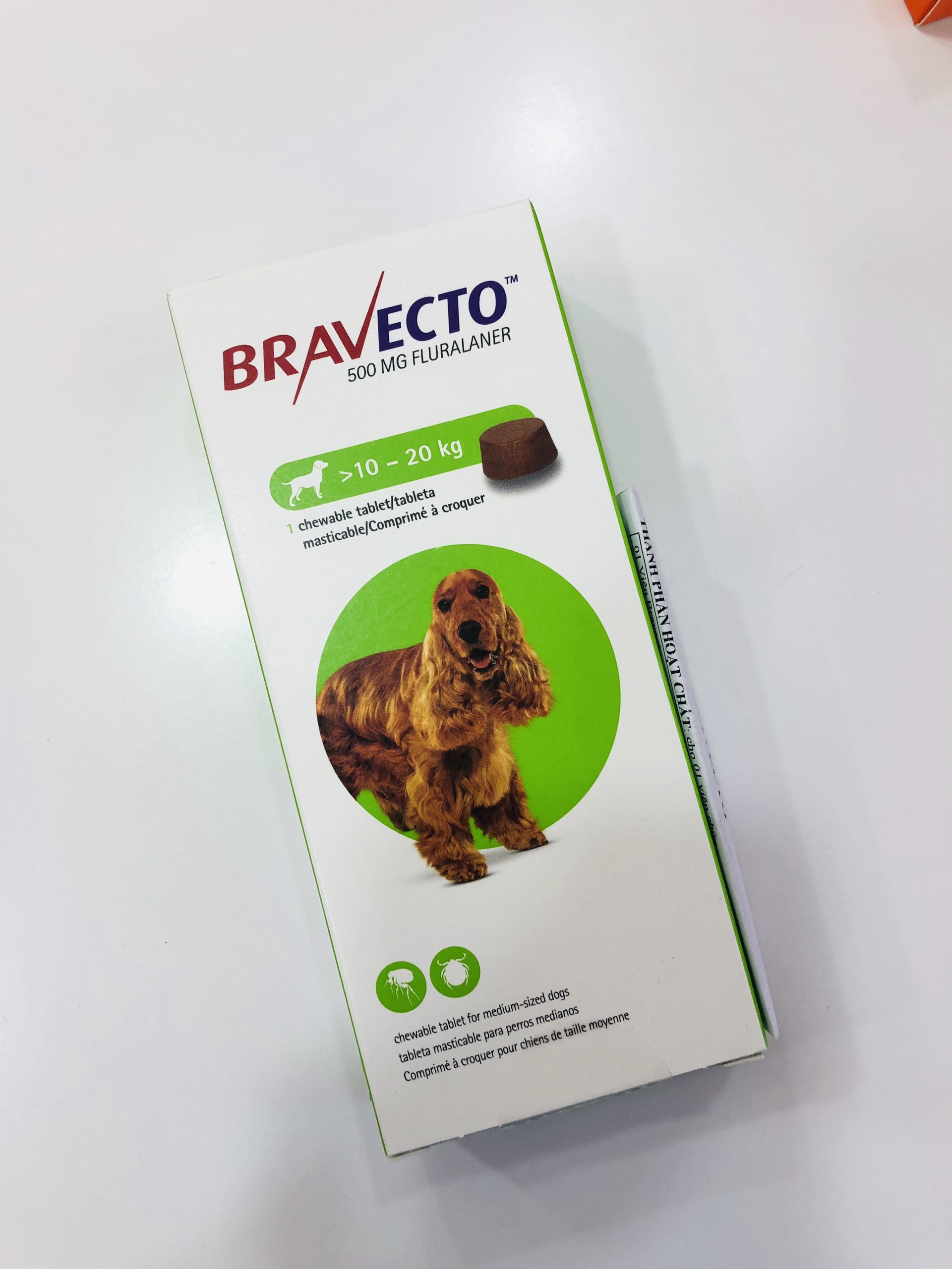 Bravecto - viên nhai bảo vệ cún khỏi ve rận, bọ chét, ghẻ DEMODEX