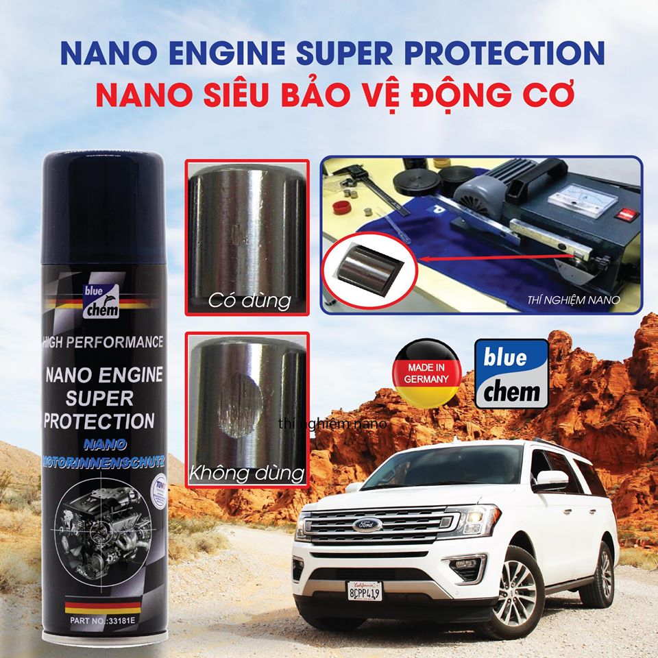 Nano bảo vệ động cơ bluechem 250ml PKL ô tô