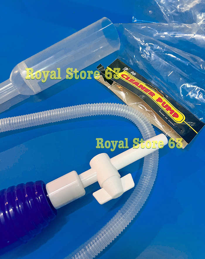 Bộ bóp tay hút cặn, thay nước cho bể cá cảnh (có van khóa)