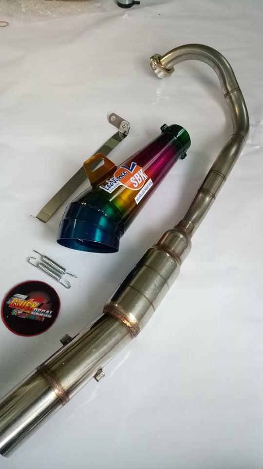 Pô leovince,full cổ bầu lăp exciter 150.