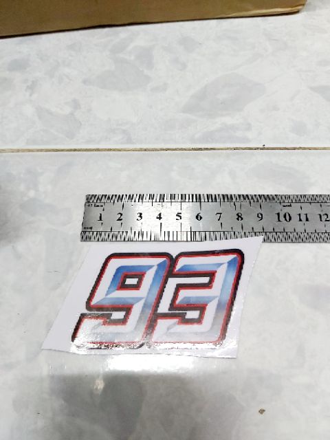 Combo 2Tem Decal số 93 Lớn Nhỏ Dán Đầu Xe Giá Rẻ