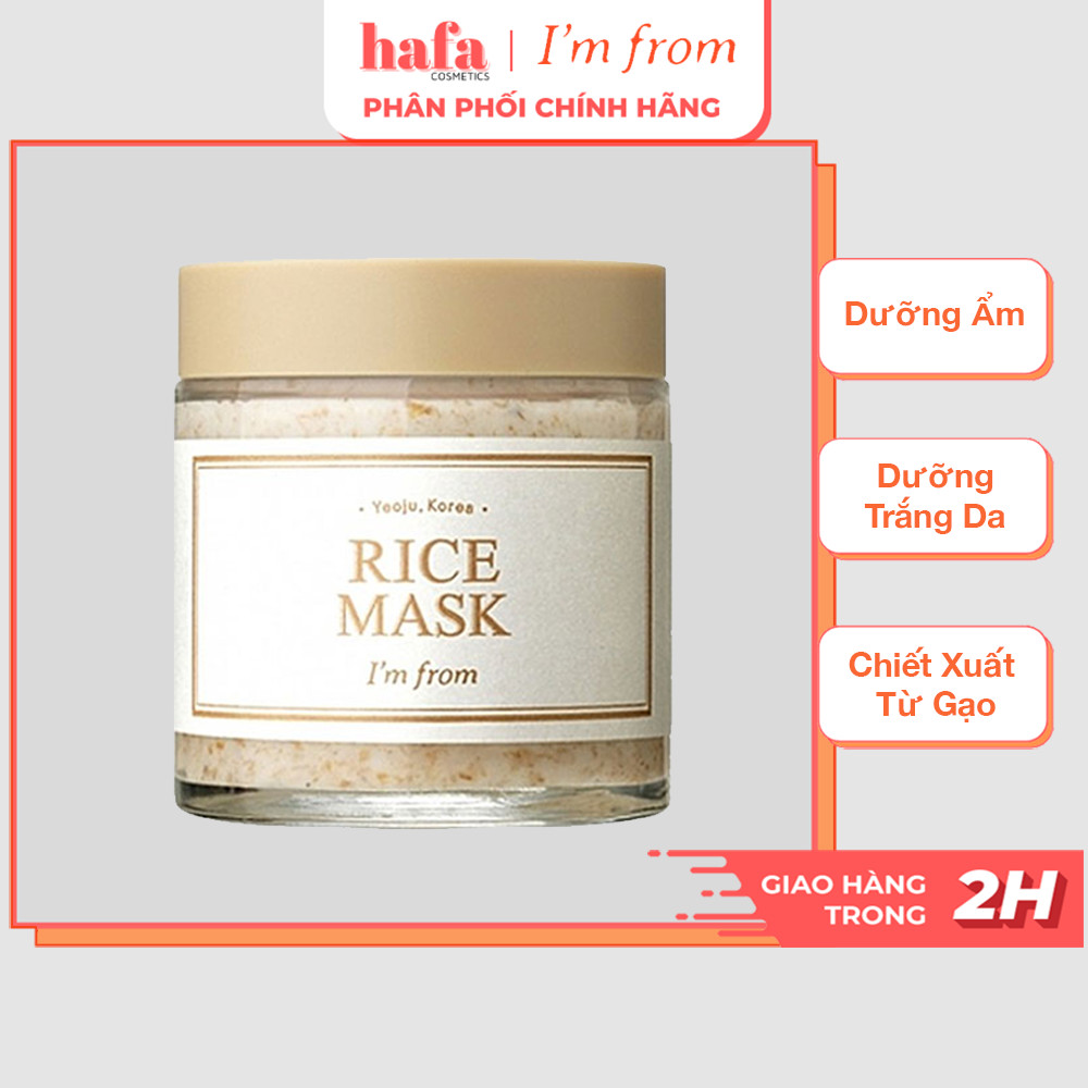 Mặt Nạ Dưỡng Trắng da. Giảm Thâm Chiết Xuất Từ Gạo I'm From Rice Mask 110g _ I'm From Chính Hãng