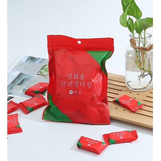 Strips 20, 100 towel compressed paper Korean high-end tablet candy used 1 times convenient when traveling g360-kgnendo-20v