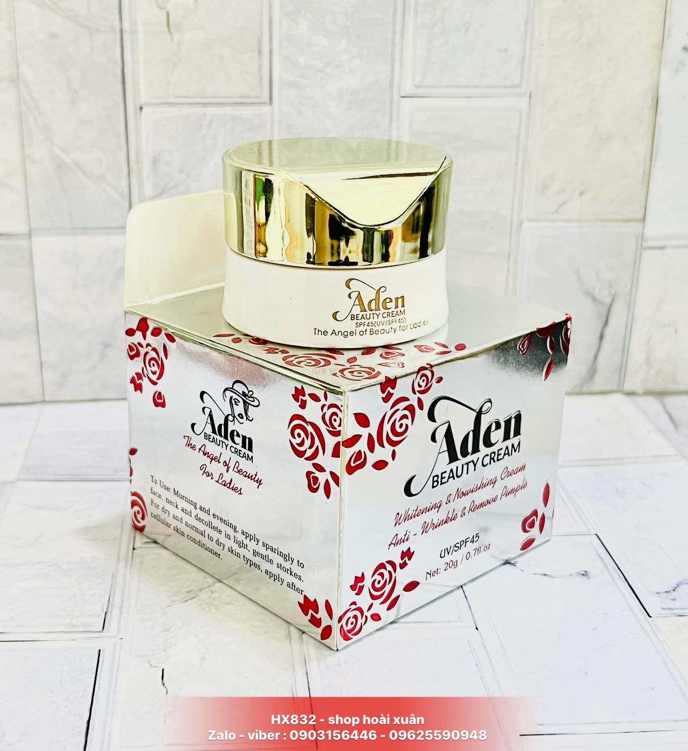 Kem dưỡng da mặt phục hồi và tái tạo da aden bạc - HX832
