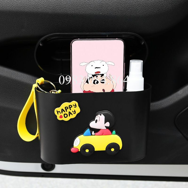 Thùng Đựng Rác Mini Nhiều Sticke Đáng Yêu Để Trên Oto