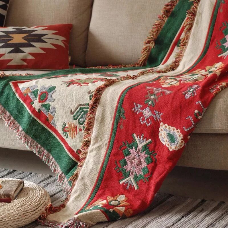 Giảm giá sốc Thảm trải sàn đa năng - Khăn phủ sofa họa tiết thổ cẩm được