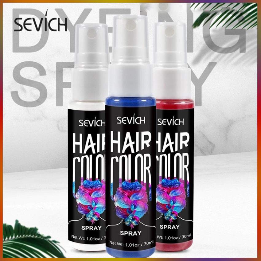 Keo xịt tóc đổi màu tạm thời SEVICH 30ml/chai 08 mầu chọn lựa