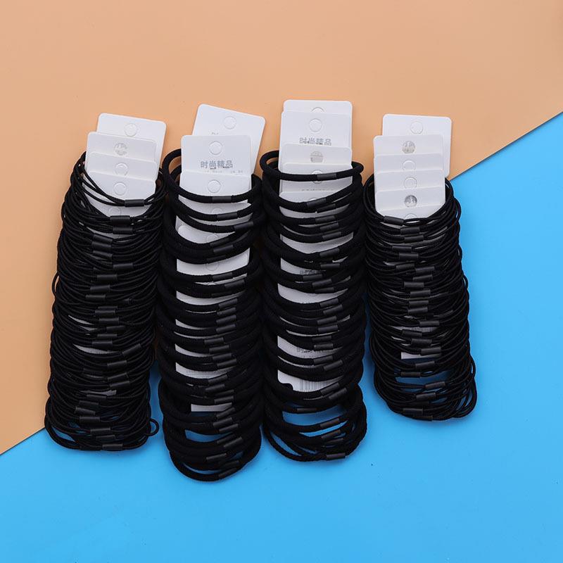 Set 4 dây cột tóc cao su co giãn đính nơ đơn giản phong cách hàn quốc