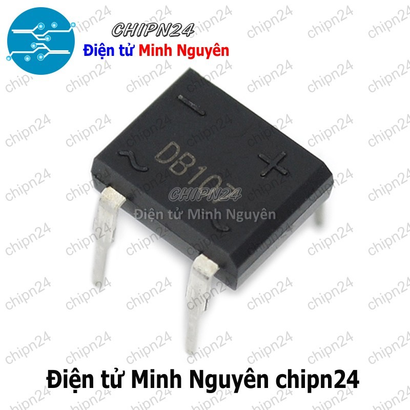 [5 con] (K459) Cầu Diode DB107 1A 700V (1A vuông) - HH000226