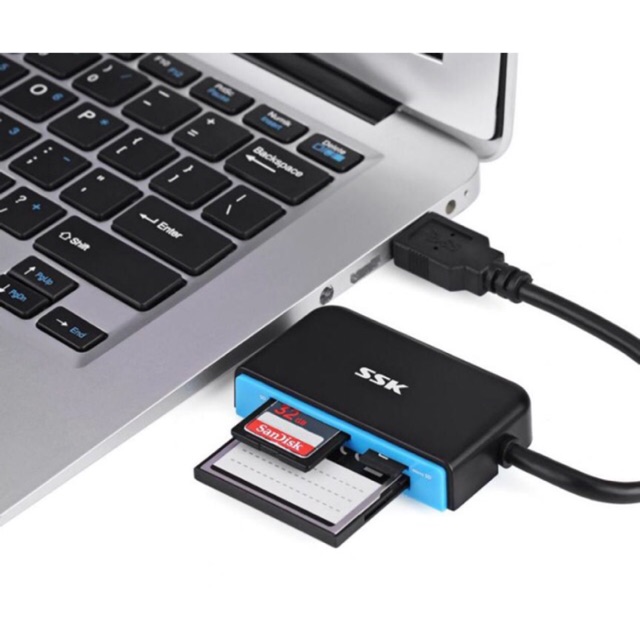 [Mã ELFLASH5 giảm 20K đơn 50K] Đầu đọc thẻ nhớ 2.0 và 3.0 đa năng SSK SCRM330 USB
