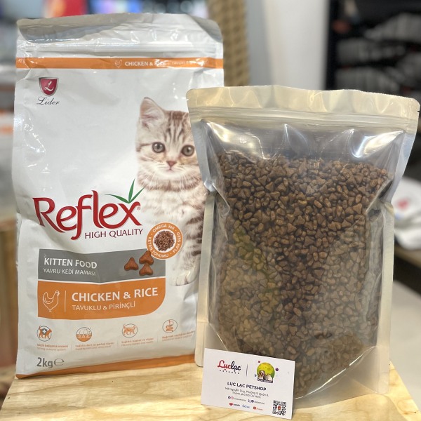 Hạt Reflex Kitten cho Mèo Con vị Gà Gạo - Túi 1kg