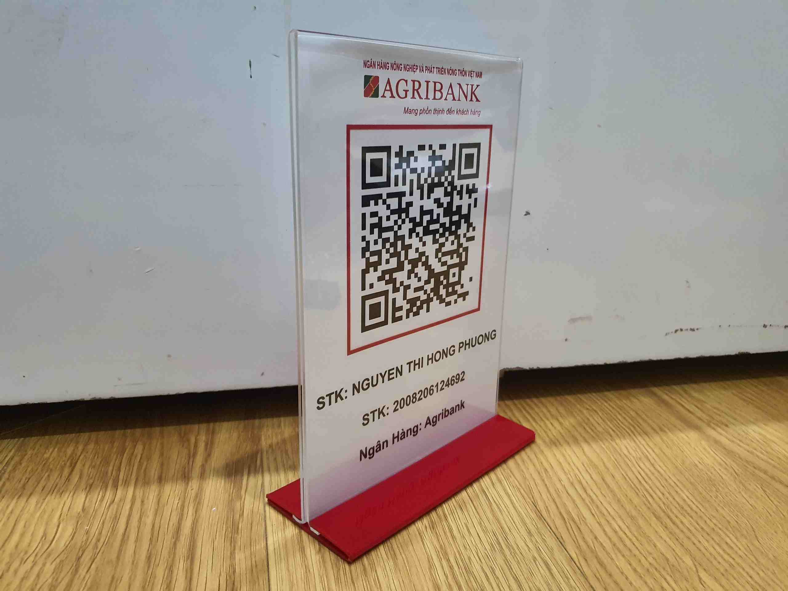 Menu Mã QR CODE để bàn mica