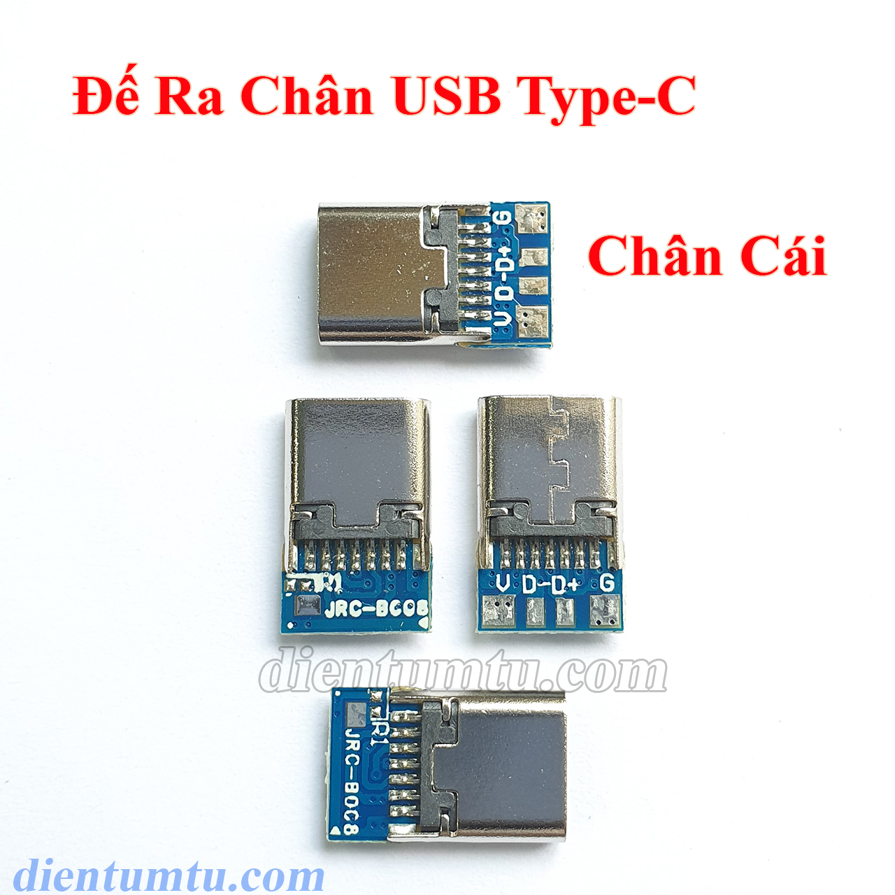 Đế ra chân USB 3.1 Type-C (Chân sạc - Đầu Đực - Đầu Cái)