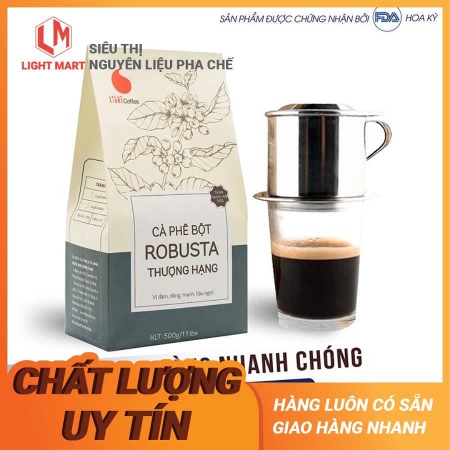 Cà phê Robusta Thượng Hạng Light Coffee rang xay nguyên chất 500g - Rang medium Light Coffee