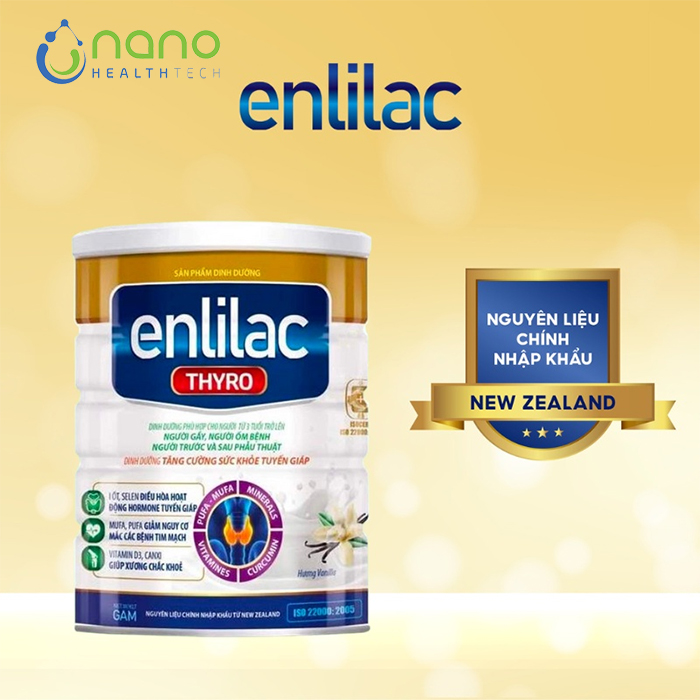 sữa bột ENLILAC THYRO 400G,-900G  (DINH DƯỠNG CHO NGƯỜI TUYẾN GIÁP)
