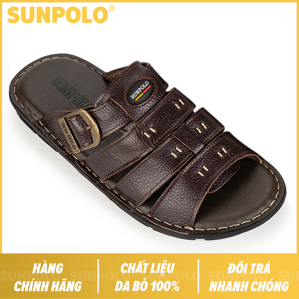 Men Leather SUNPOLO Sandals AQN006