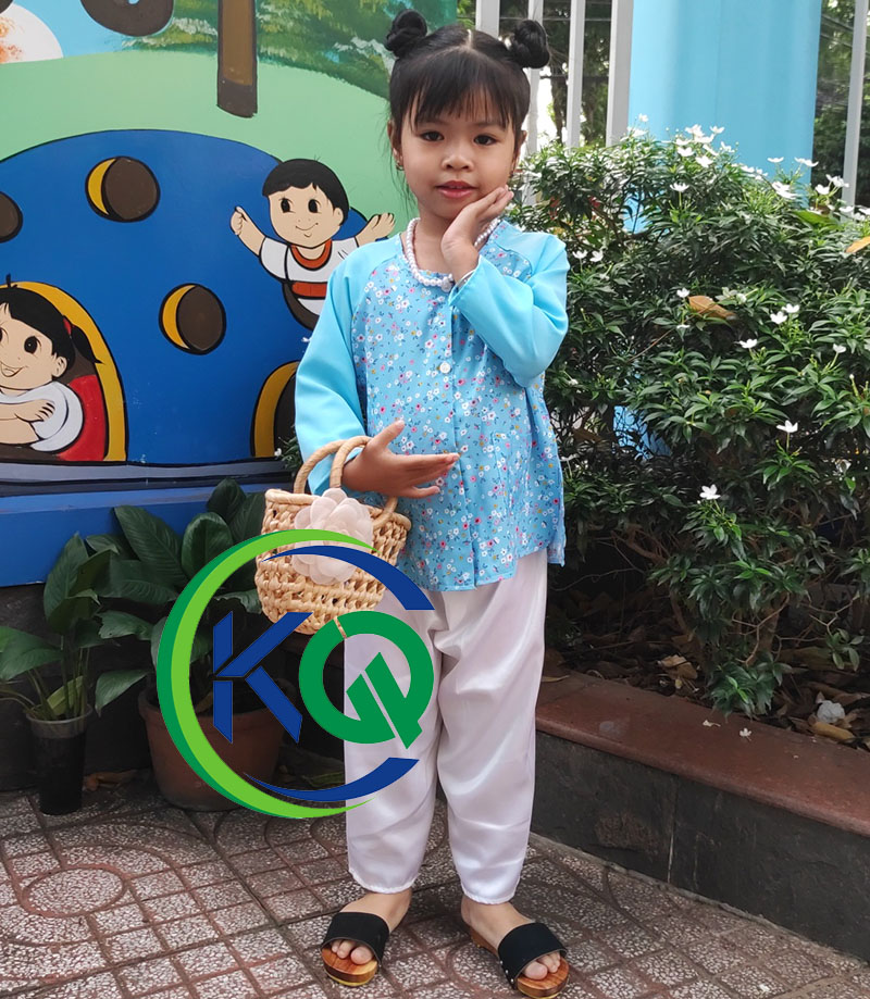 Bộ Áo Bà Ba Bé Gái Truyền Thống