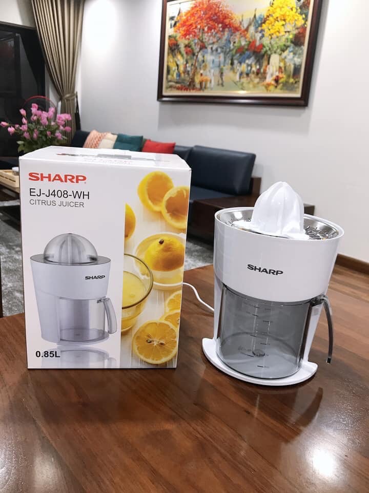MÁY VẮT CAM 0.85L SHARP EJ-J408WH CÔNG SUẤT 40W