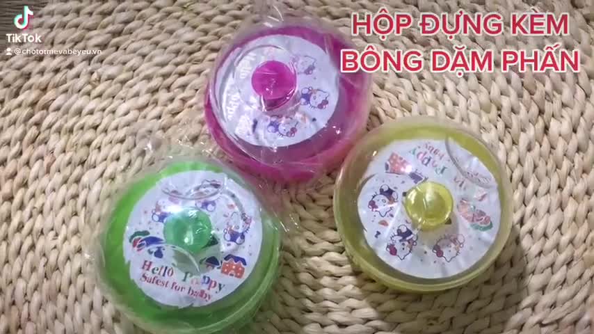 HỘP ĐỰNG PHẤN/BÔNG DẶM PHẤN KÈM PHẤN RÔM JOHNSON