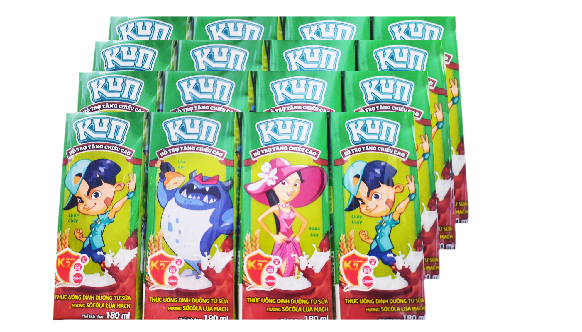 Thùng 48 Hộp Sữa Kun Sôcôla Lúa Mạch - 180ml  HSD 2023