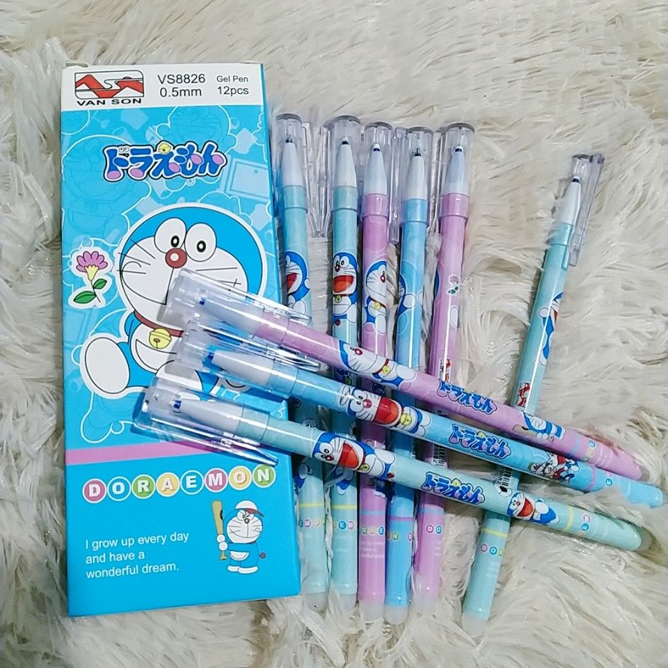Bút mực xóa được doremon màu mực xanh ( bút gel tẩy xóa dễ dàng )