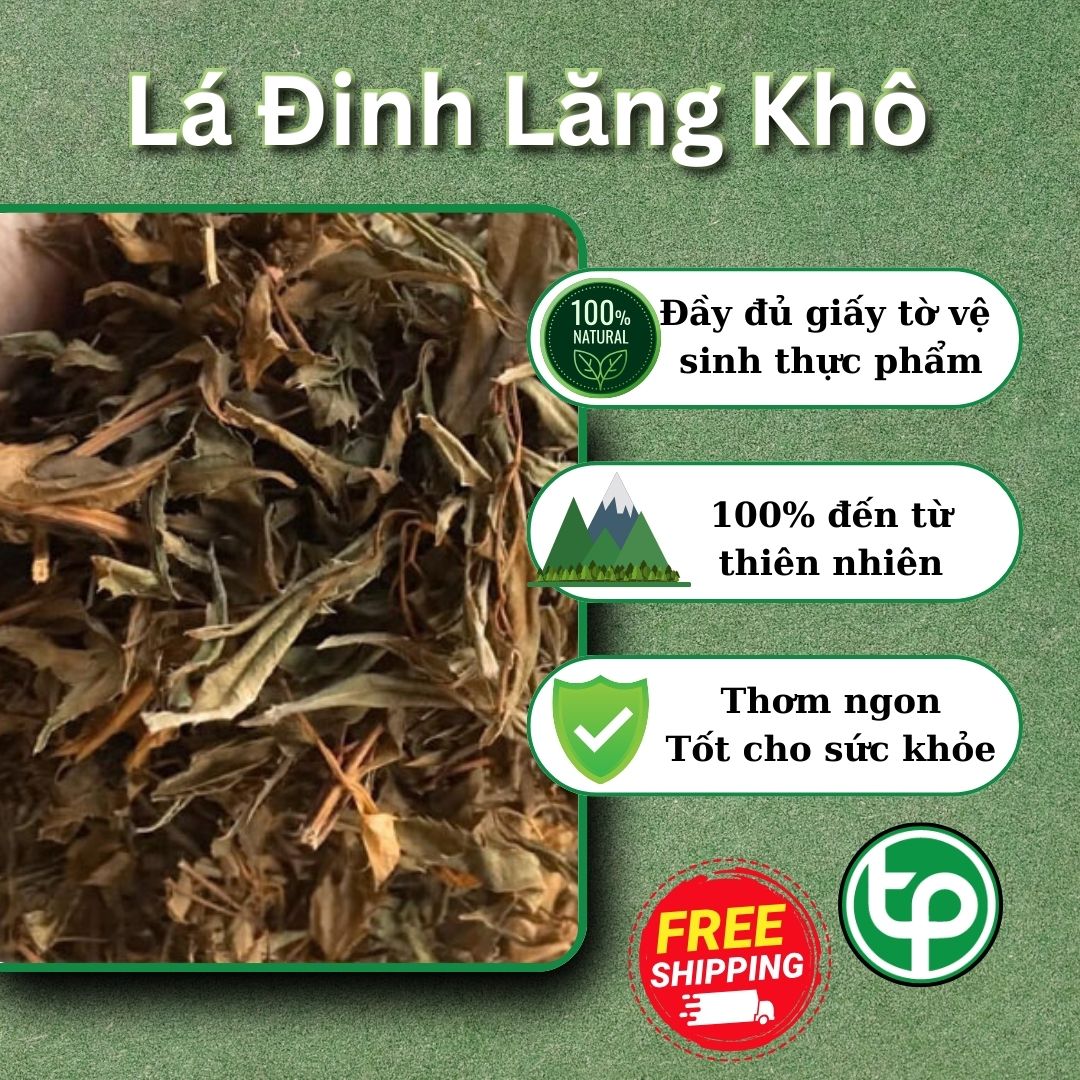 Lá đinh lăng khô 500g - Hỗ trợ tốt cho sức khỏe của người sử dụng - Hàng công ty giá tốt với chất lượng cao - Thảo Dược Tấn Phát