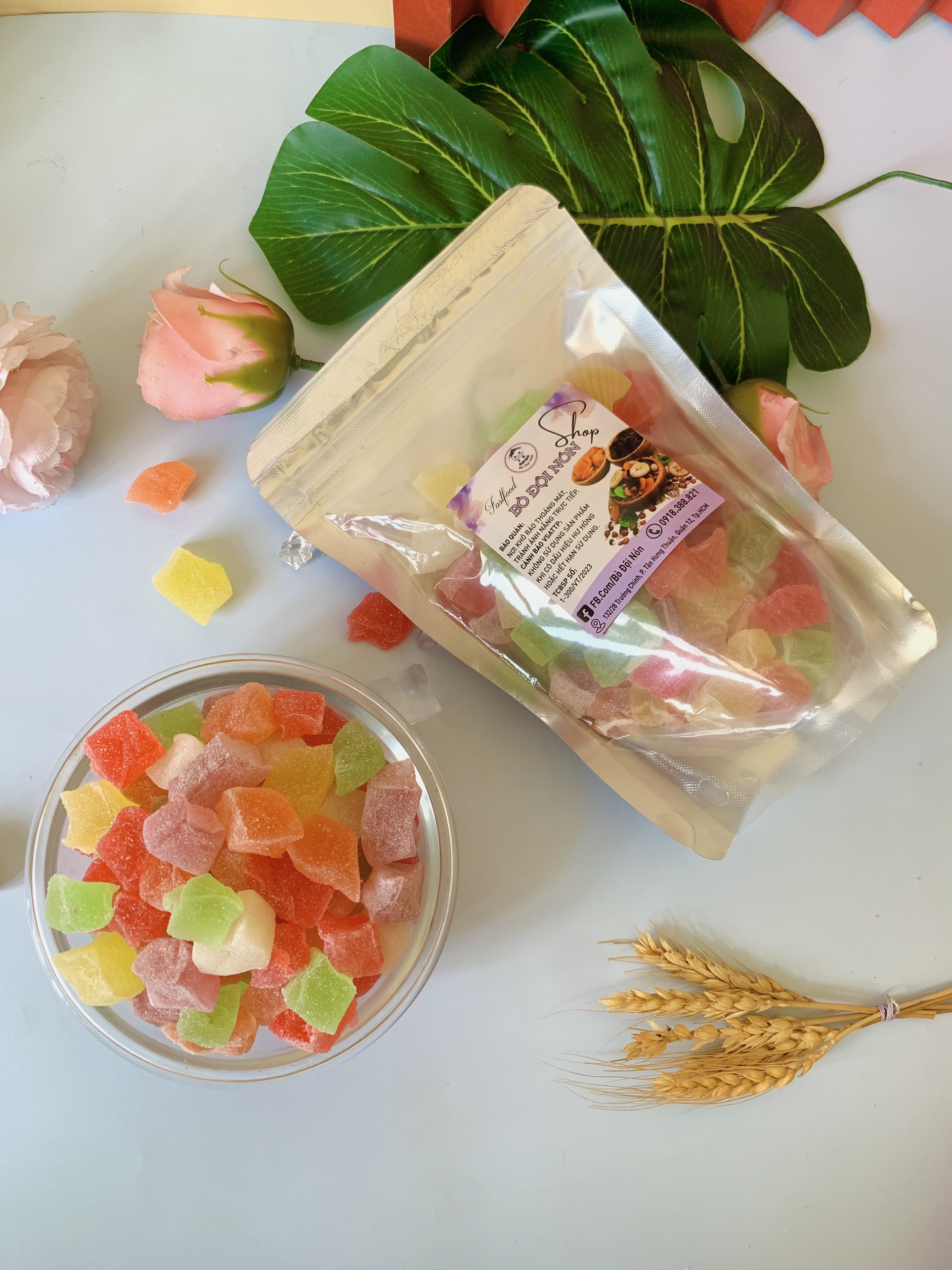 500g Kẹo Dẻo Dâu Sữa Bò Đội Nón