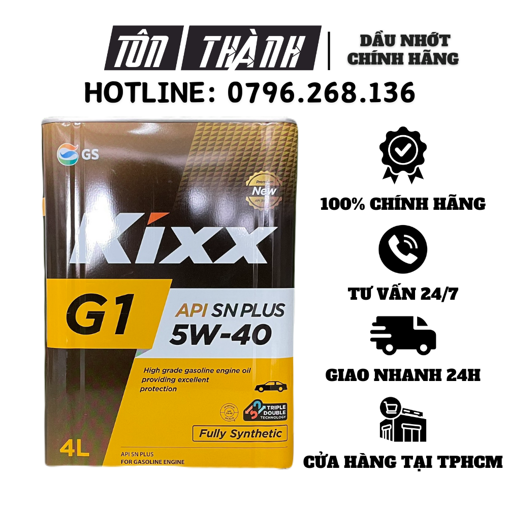 [HÀNG CHÍNH HÃNG] Nhớt động cơ KIXX G1 SN PLUS 5w40 (4L)