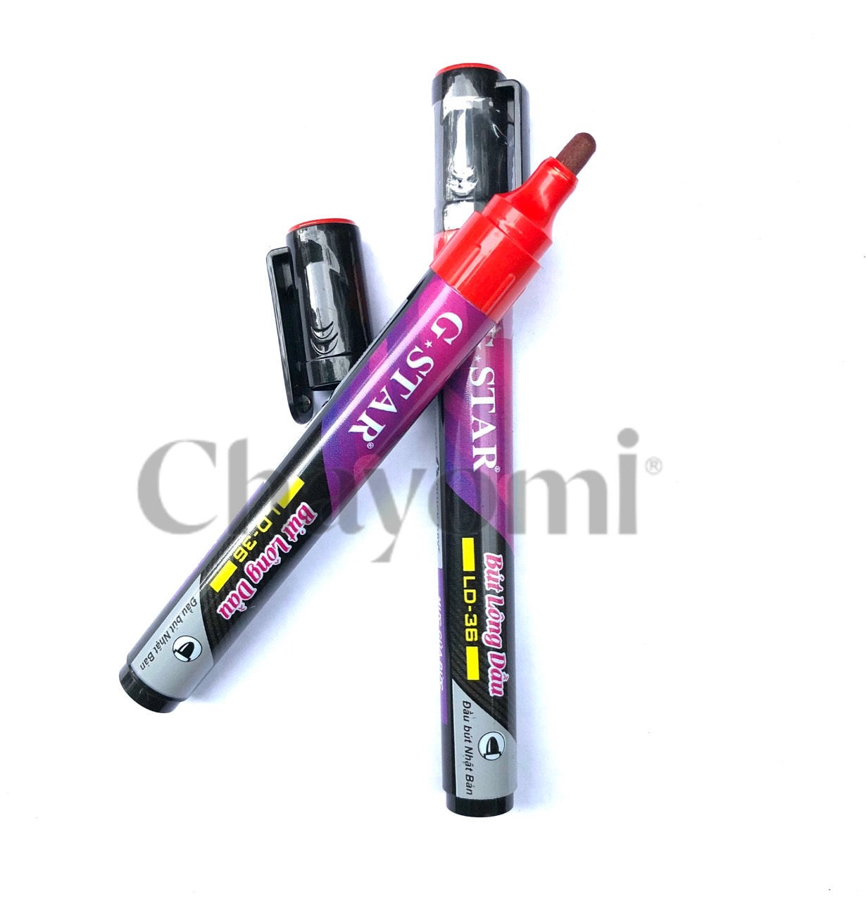 Hộp 10 Cây Viết Lông Dầu G-Star Ld-36 ( Màu Xanh, Đỏ, Đen )