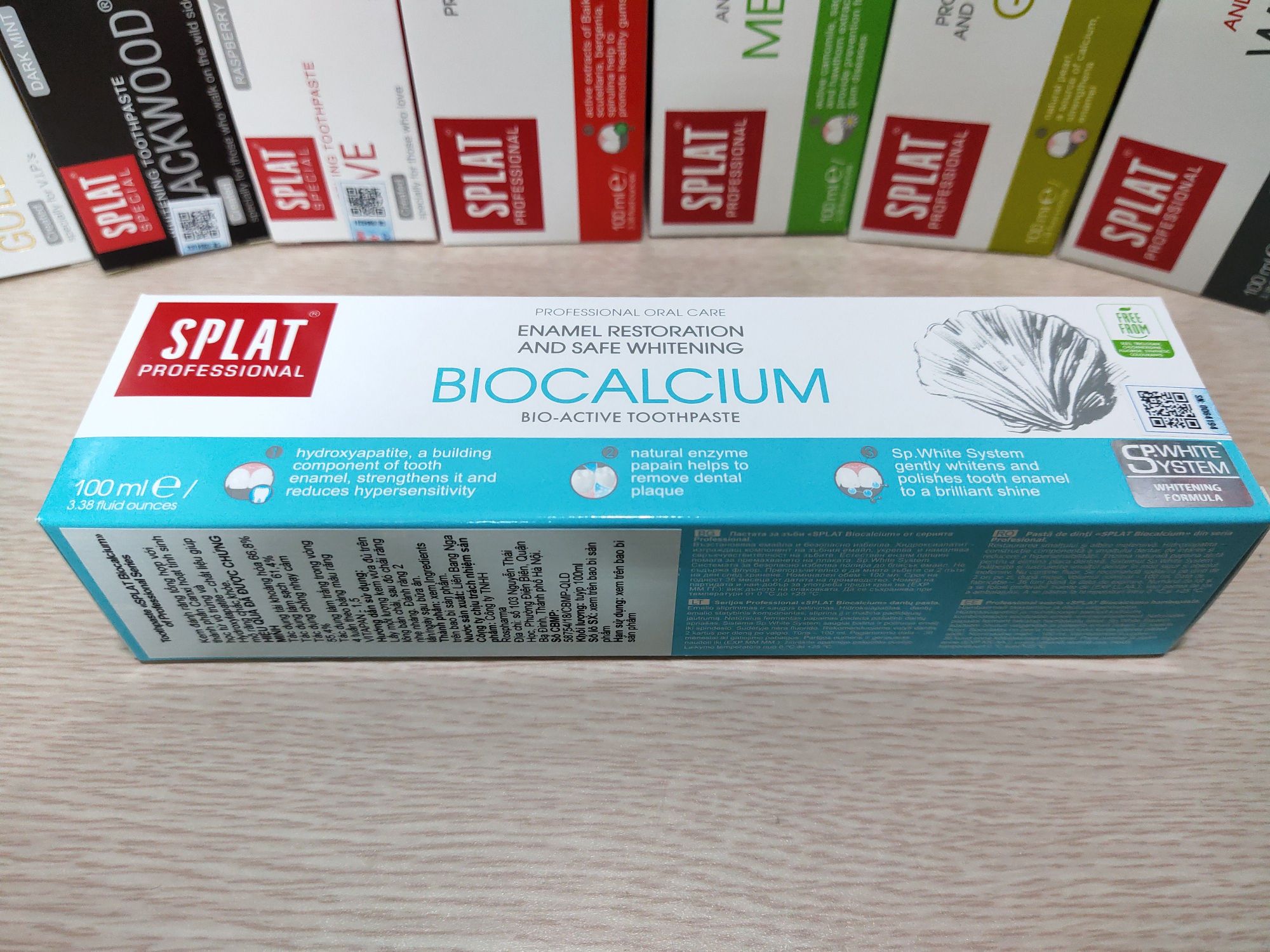 Kem đánh răng men răng SPLAT - BIOCALCIUM  40ml/100ml(Phân phối chính hãng)