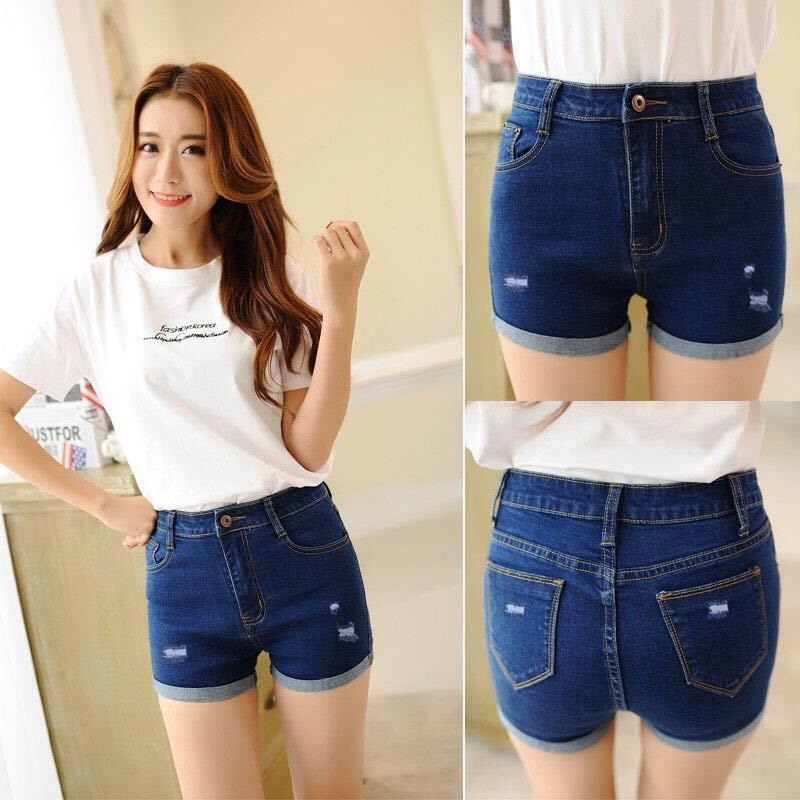 Quần jeans nữ đùi, quần short nữ co giãn