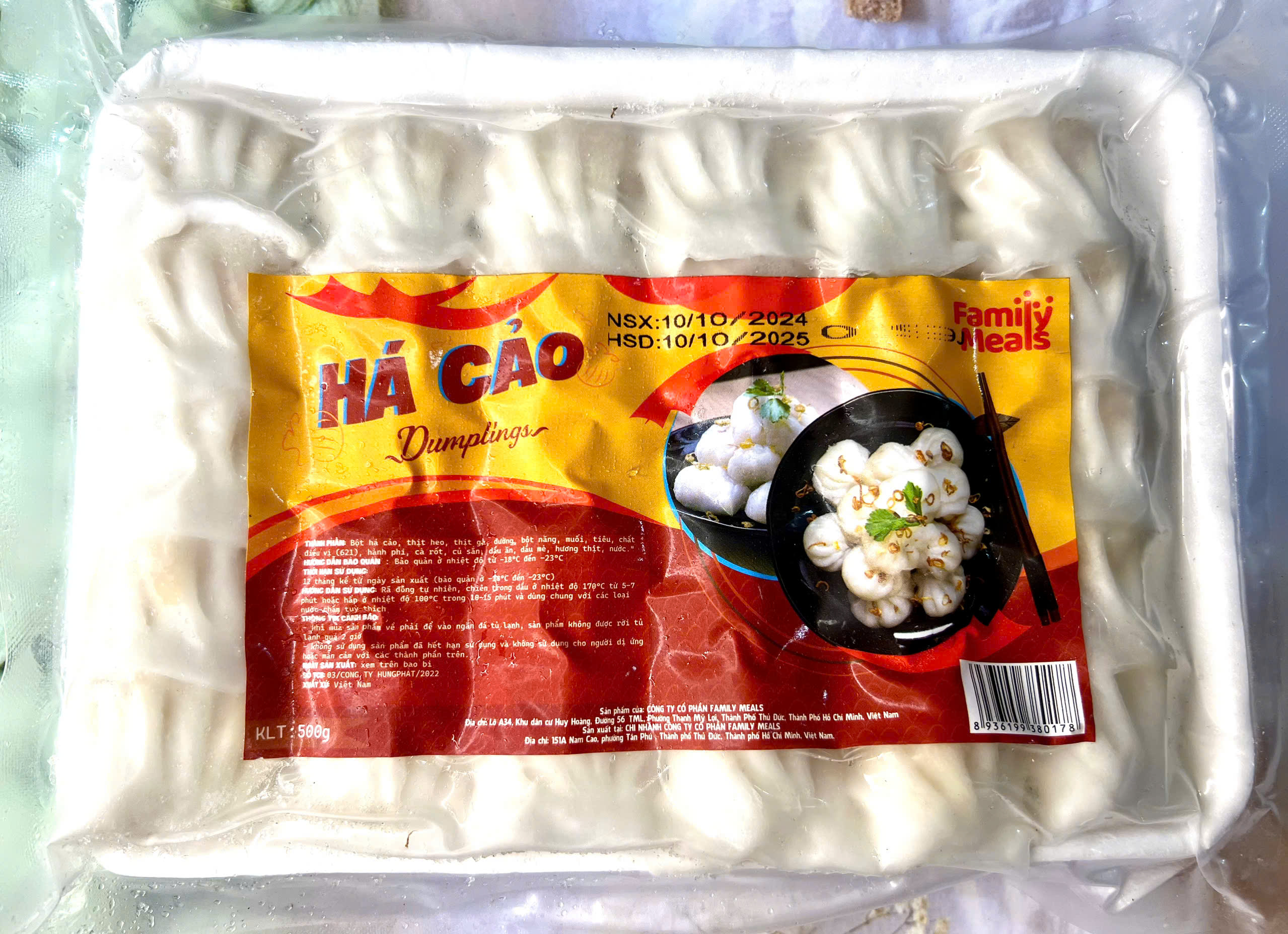 Khay 500g Há Cảo Nhân Thịt