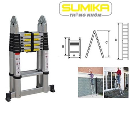 Thang nhôm rút chữ A Sumika SK560D