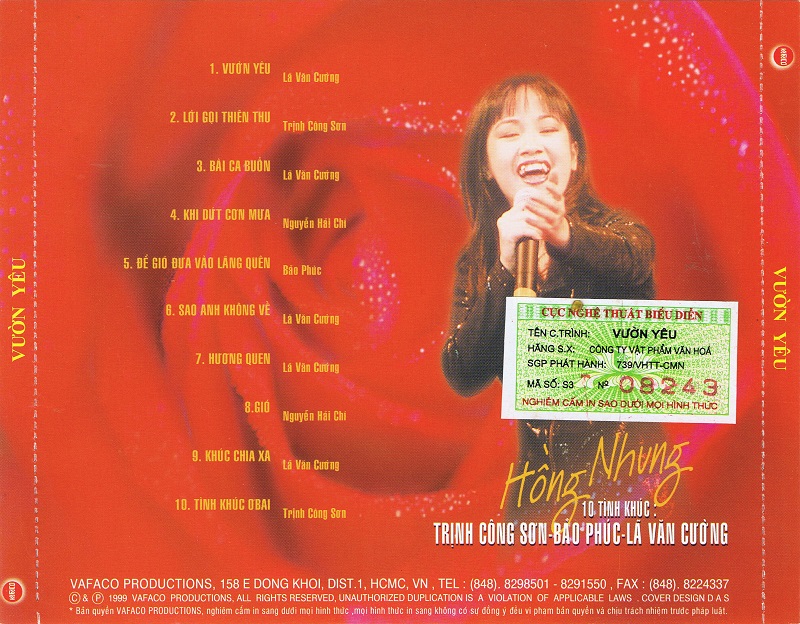 Vườn Yêu - Hồng Nhung (Vafaco CD)