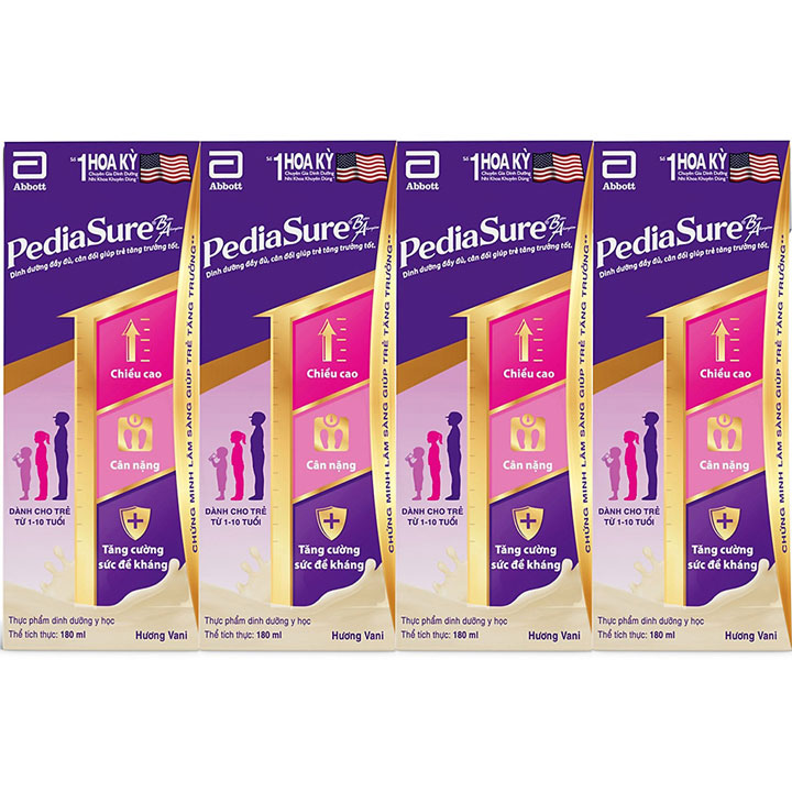 04 HỘP SỮA NƯỚC PEDIASURE 180ML