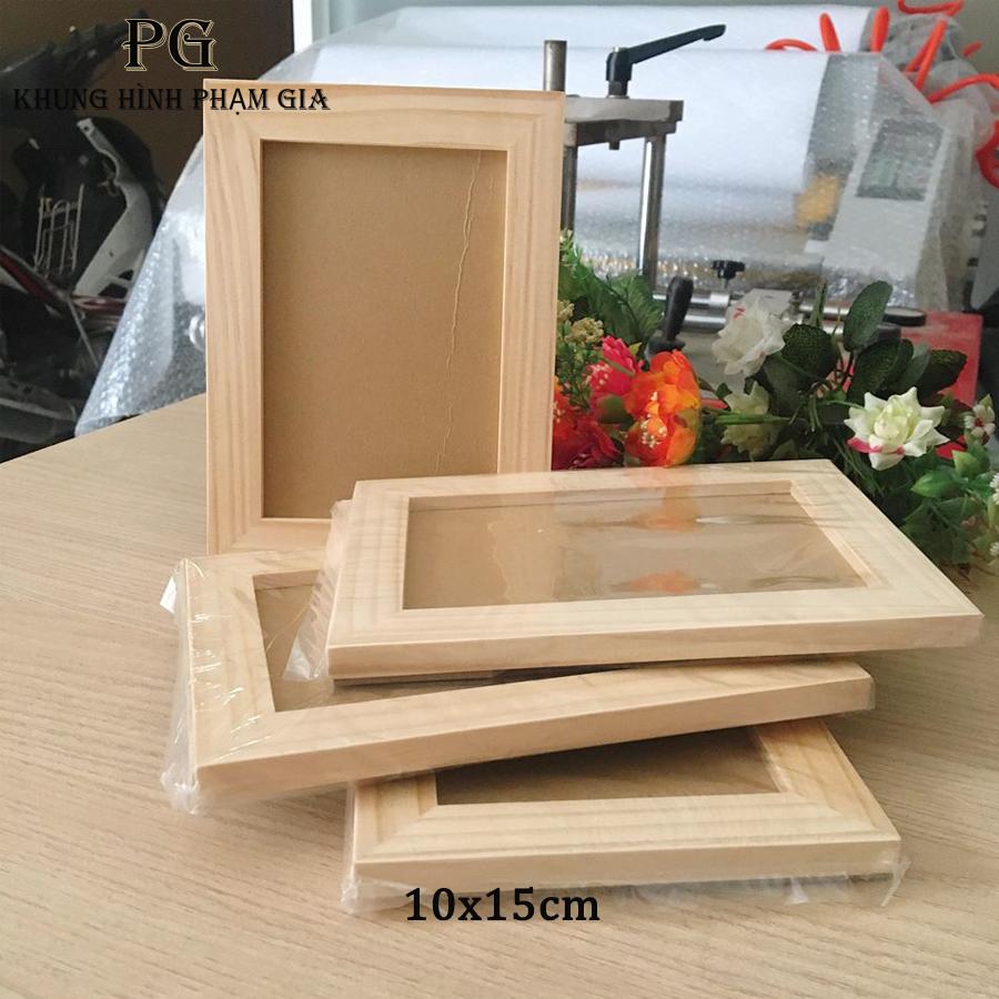 Combo 4 khung hình để bàn gỗ tự nhiên kt 10x15cm - khung hình phạm gia PGG3