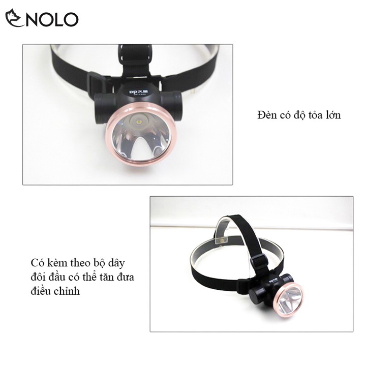 Dp7223 rechargeable battery 1W head light kit 1200mAh battery with 2 bright light