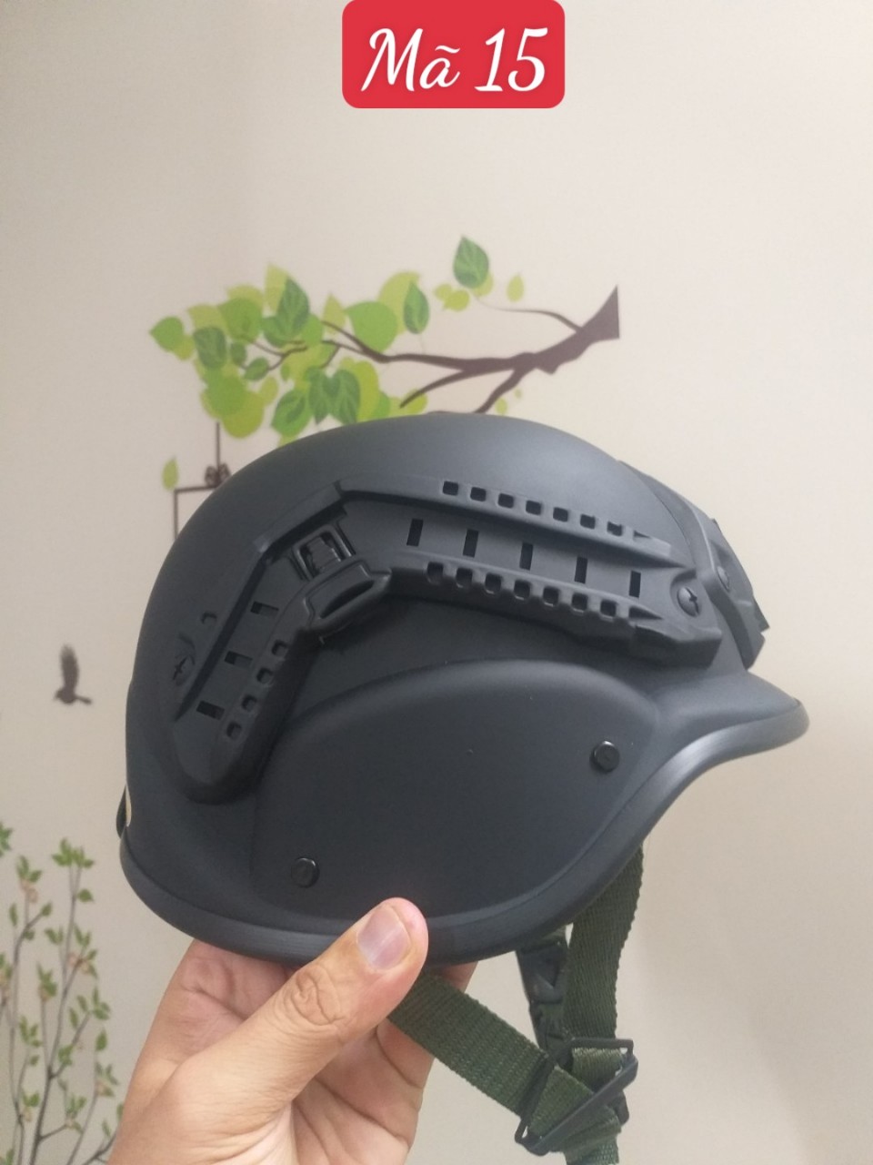 [HCM]Nón bảo hiểm lính cao cấp đen