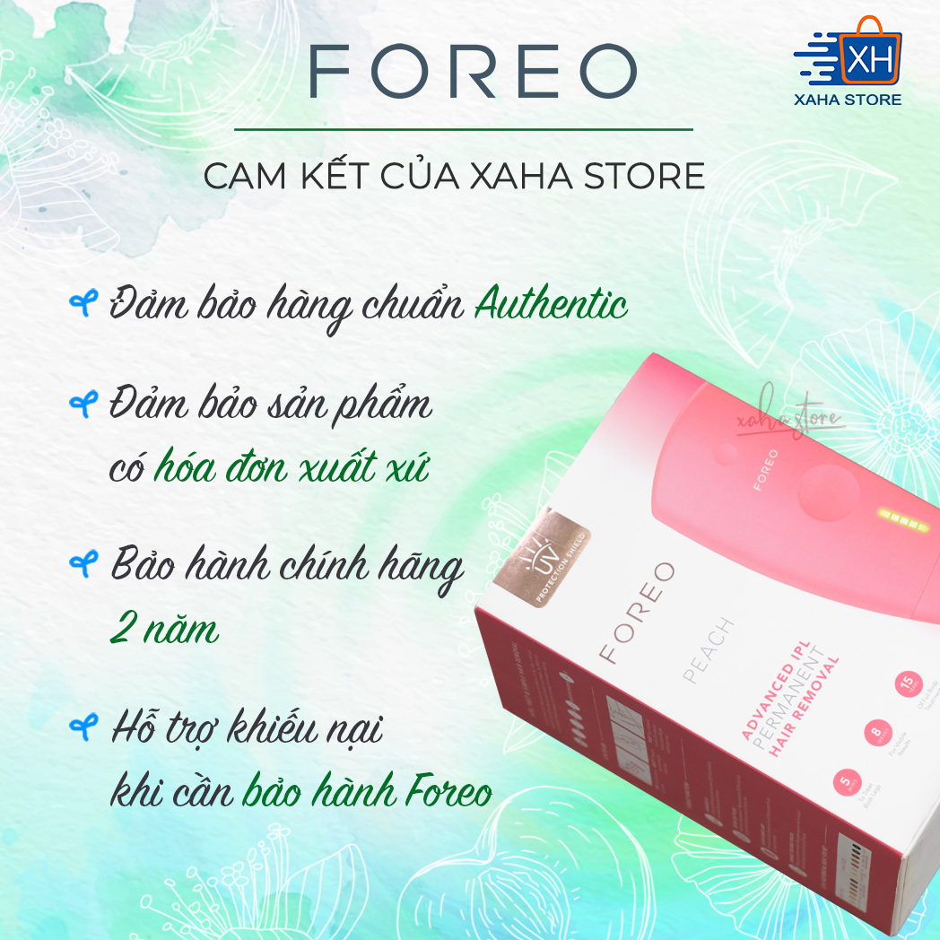[Hoàn Tiền MAX] Máy triệt lông Foreo Peach - Version 2 - Chuẩn Authentic (Foreo Peach hair removal the second version)