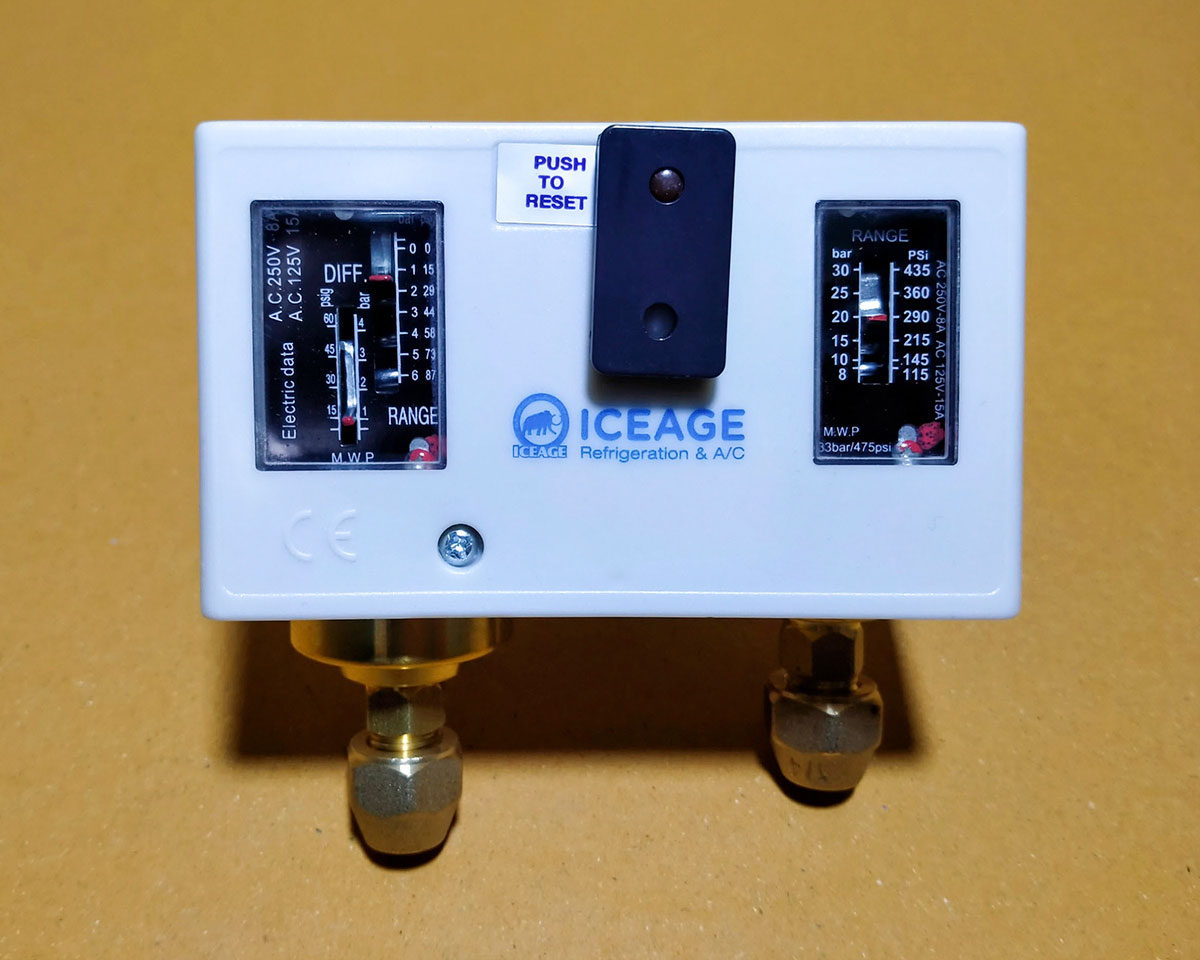 Rơ le áp suất kép - Rơ le áp suất kép kho lạnh - Công tắc áp suất kép - Công tắc áp suất đôi kho lạnh