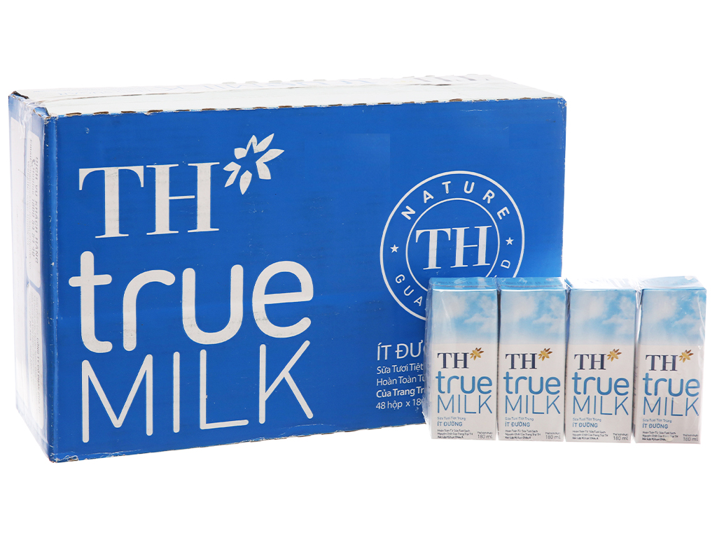 Siêu thị WinMart - Thùng 48 hộp sữa tươi tiệt trùng ít đường TH True Milk