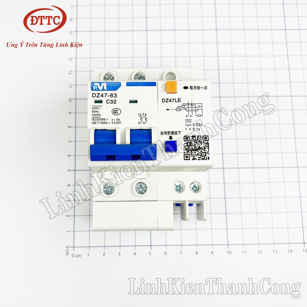 Aptomat Chống Giật DZ47-63 16A, C32 32A, C63 63A 1 Pha, 2 Pha, 3 Pha