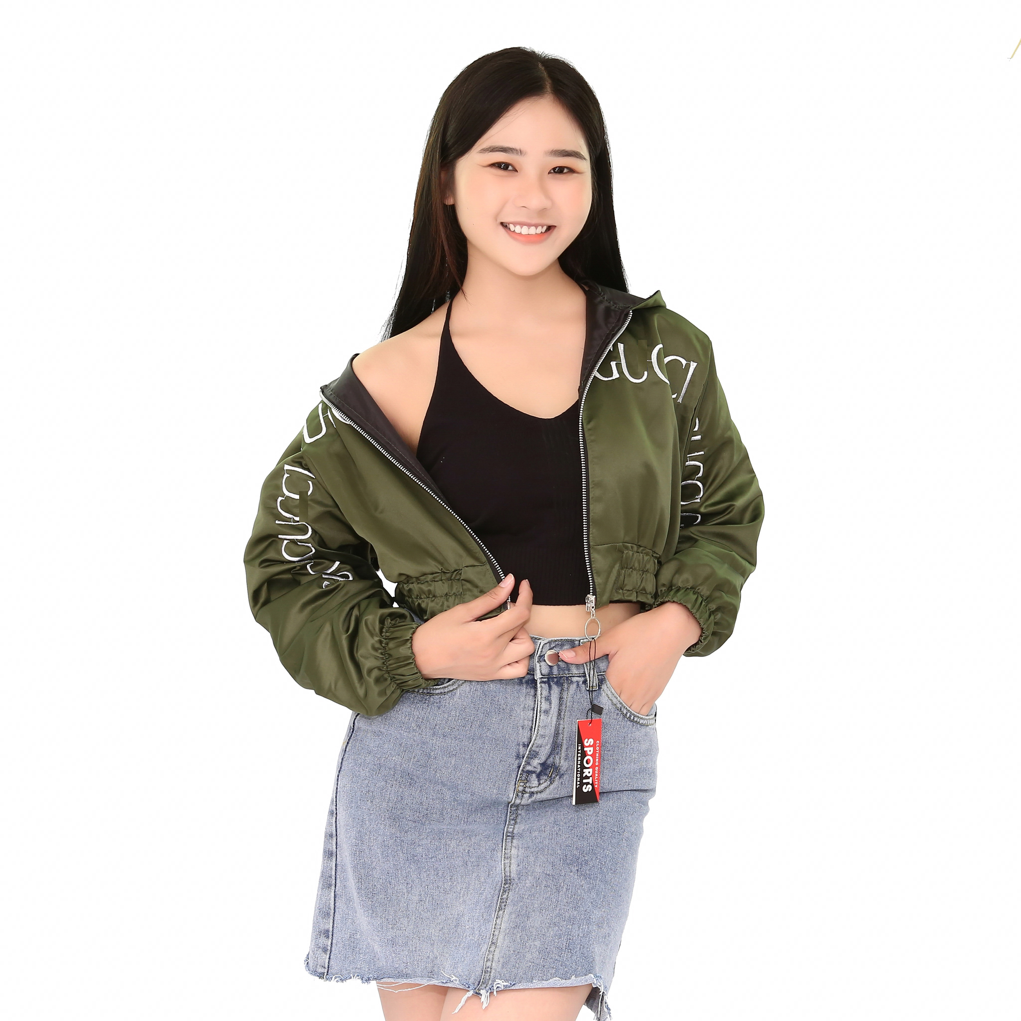 [HCM]Áo Khoác Phi Lụa Form Lửng Sang Chảnh Cá Tính Guuuuci