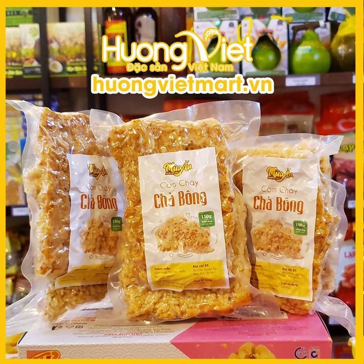 Combo 5 gói cơm cháy chà bông giòn ngon hút chân không 150g hiệu Mùa Ăn đồ ăn vặt Sài Gòn