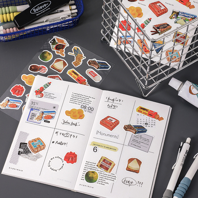 Stickers - Tờ Nhãn Dán Deco FOOD & DRINKS Trang Trí