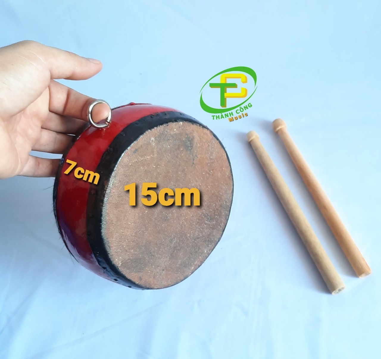 Trống gỗ da trâu 2 mặt  Nhạc Cụ Thành Công