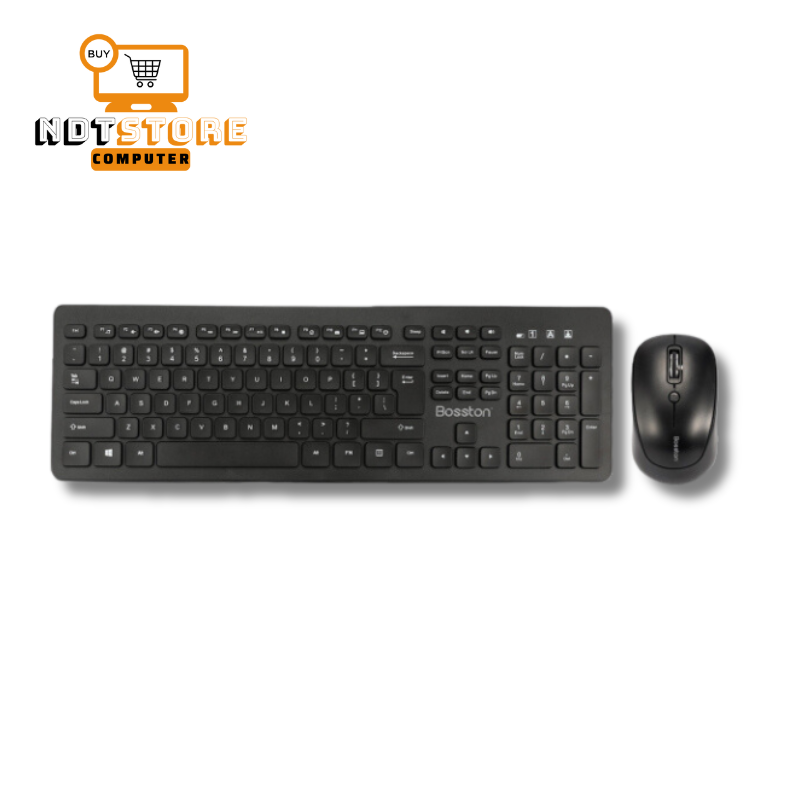 Bộ phím chuột không dây bosston ws500 - combo wireless keyboard and mouse bosston ws500 tiện lợi cho văn phòng, giải trí