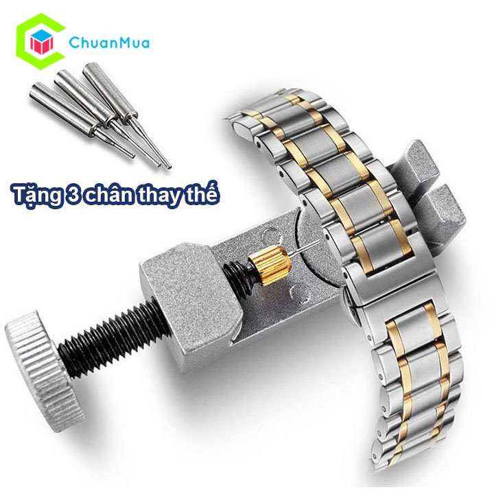 [HCM 3H] Dụng cụ tháo mắt dây đồng hồ (công cụ cắt mắt đồng hồ, loại 1, cứng cáp, kim loại, 3 đầu thay, nhựa,...) ChuanMua