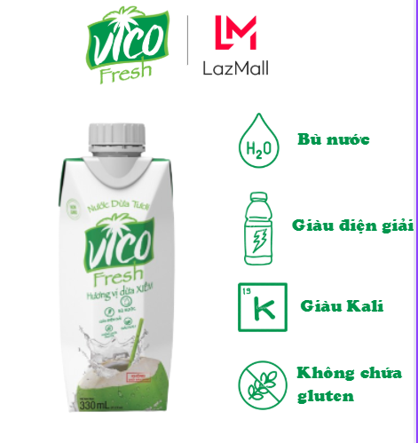 1 HỘP NƯỚC DỪA XIÊM VICO FRESH 330ML