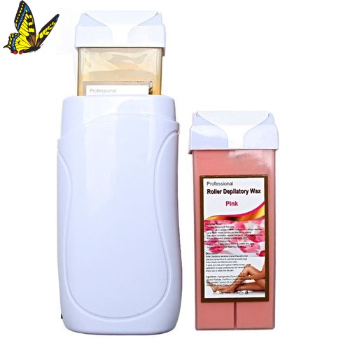 Combo máy wax lông Depilatory + giấy wax+sáp mật ong